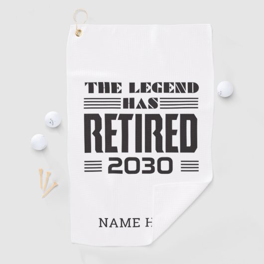 伝説は世を去っ退職したたパーソナライズされた ゴルフタオル (インサイチュ)