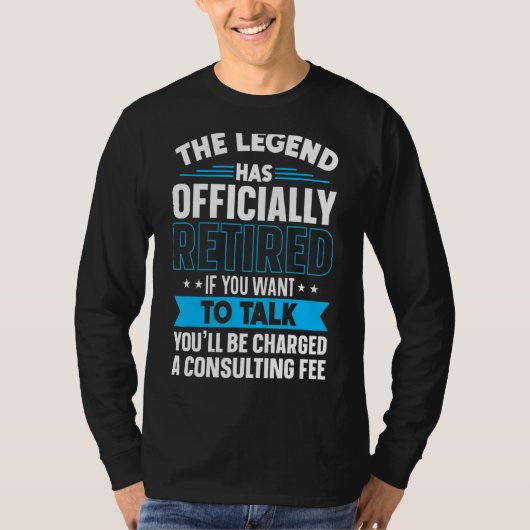 伝説は公式におもしろい退職した退職した Tシャツ (正面)