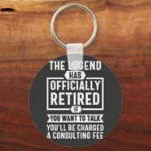 伝説は公式に存在している退職した キーホルダー (正面)