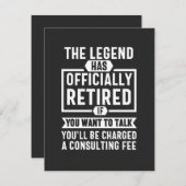 伝説は公式に存在している退職した サンキューカード (正面/裏面)