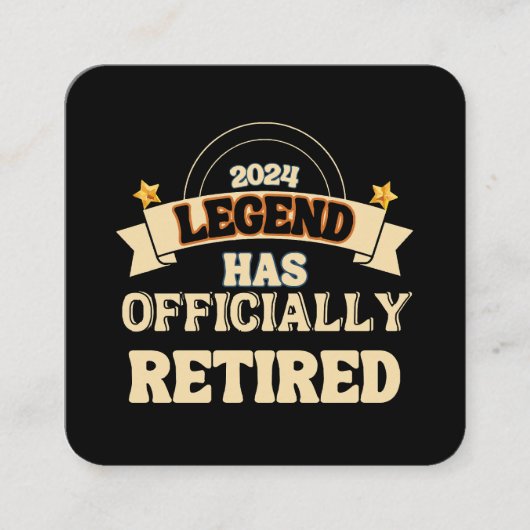 伝説は公式に存在す退職したる スクエア名刺 (正面)