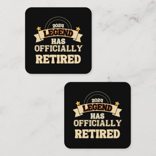 伝説は公式に存在す退職したる スクエア名刺 (正面/裏面)