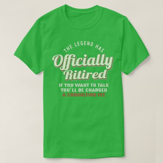 伝説は公式に退職したある – レティおもしろいレム Tシャツ (デザイン正面)