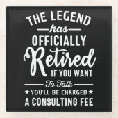 伝説は君の望退職したみもしだ ガラスコースター (正面)