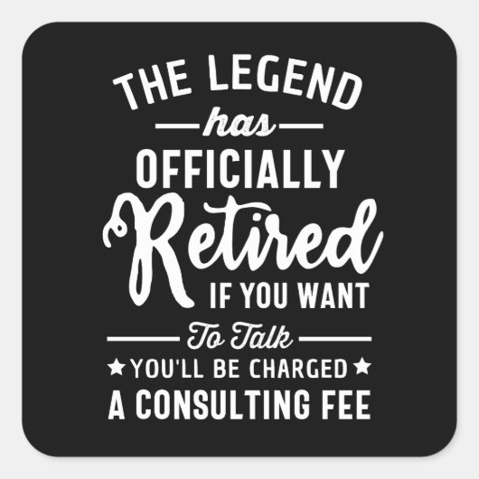 伝説は君の望退職したみもしだ スクエアシール (正面)