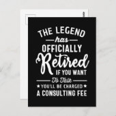 伝説は君の望退職したみもしだ ポストカード (正面/裏面)