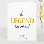 伝説は引退した、黒と金 カード (黄色い花)