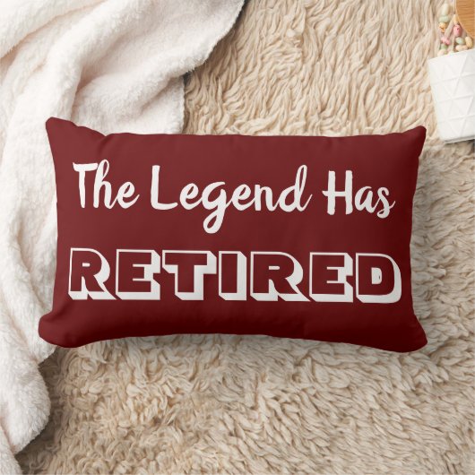 伝説は森退職したが暗い赤と白 ランバークッション (ブランケット)