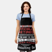 伝説は正式なコンサルテ退職したィング料 エプロン (着用した状態)