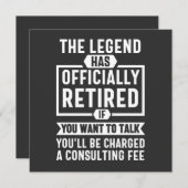 伝説は正式に引退した 招待状 (正面/裏面)