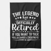 伝説は正式に引退退職したを果たした キッチンタオル (縦)