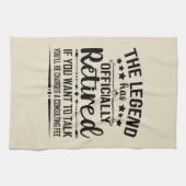 伝説は正式に引退退職したを果たした キッチンタオル (横)