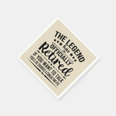 伝説は正式に引退退職したを果たした スタンダードカクテルナプキン (角)