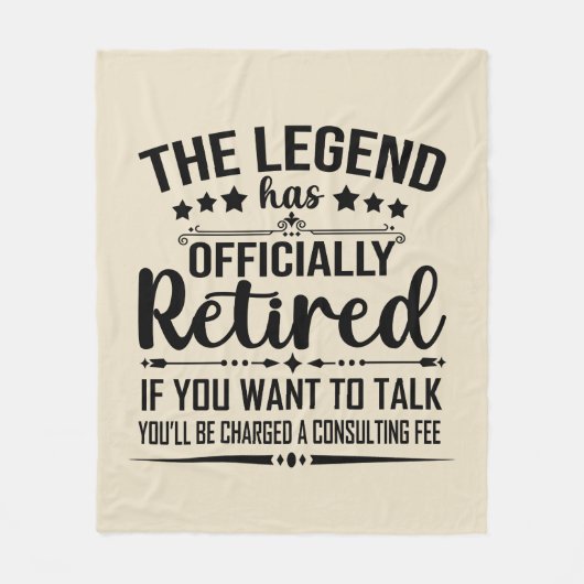 伝説は正式に引退退職したを果たした フリースブランケット (正面)