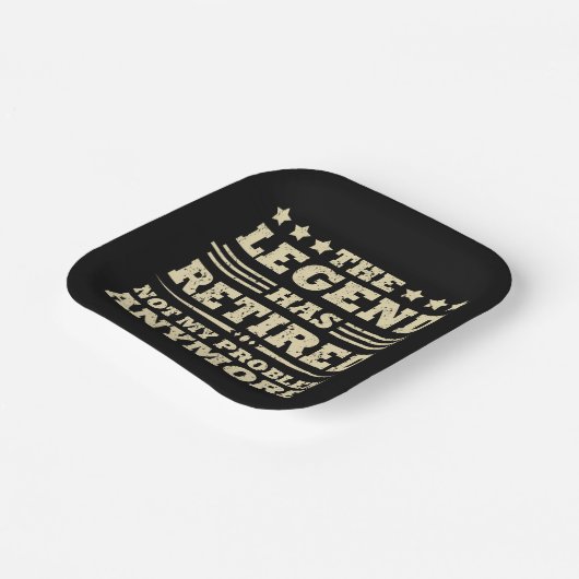 伝説は正式に引退退職したを果たした ペーパープレート (傾斜あり)