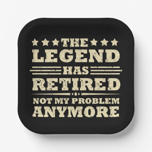 伝説は正式に引退退職したを果たした ペーパープレート (正面)