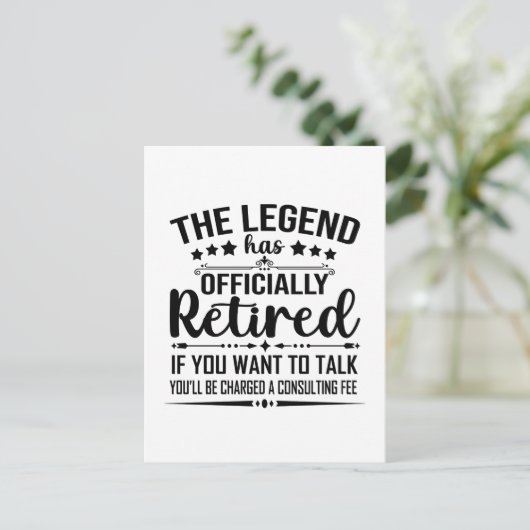 伝説は正式に引退退職したを果たした ポストカード (スタンド正面)