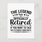 伝説は正式に引退退職したを果たした ポストカード (正面)