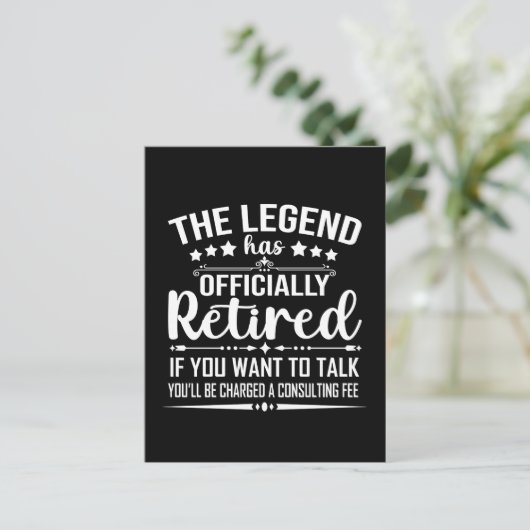 伝説は正式に引退退職したを果たした ポストカード (スタンド正面)