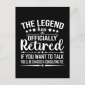 伝説は正式に引退退職したを果たした ポストカード (正面)