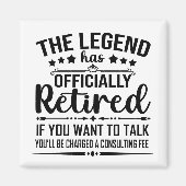 伝説は正式に引退退職したを果たした マグネット (正面)