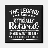 伝説は正式に引退退職したを果たした マグネット (正面)