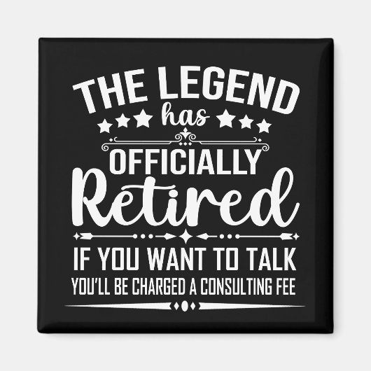 伝説は正式に引退退職したを果たした マグネット (正面)