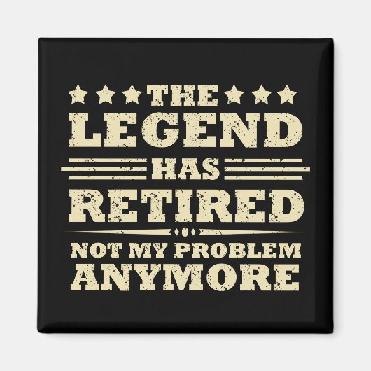 伝説は正式に引退退職したを果たした マグネット (正面)