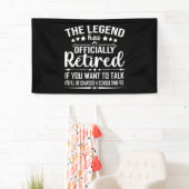 伝説は正式に引退退職したを果たした 横断幕 (インサイチュ)