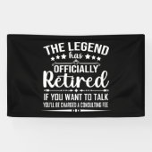 伝説は正式に引退退職したを果たした 横断幕 (横)