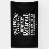 伝説は正式に引退退職したを果たした 横断幕 (縦)