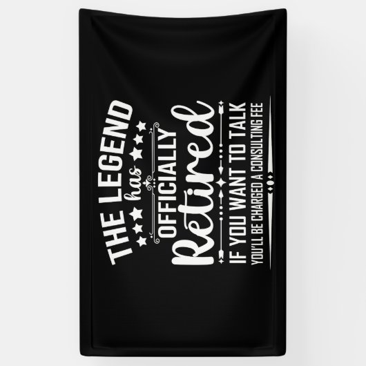 伝説は正式に引退退職したを果たした 横断幕 (縦)