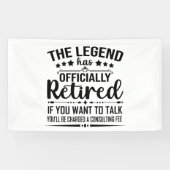 伝説は正式に引退退職したを果たした 横断幕 (横)