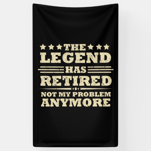 伝説は正式に引退退職したを果たした 横断幕 (縦)