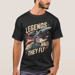 伝説は歩かない、飛ぶ ― F-15イーグル戦闘機 Tシャツ