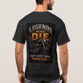 💀 伝説は死なない クラシックバイカー 🔥 Tシャツ (裏面)