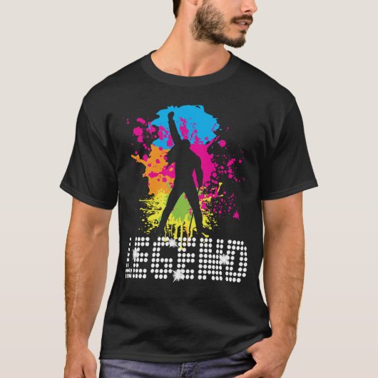 伝説は永遠に生きるロックスター音楽ギフト Tシャツ (正面)