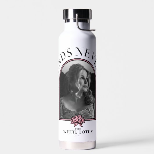 伝説は決して死なない – 白い蓮 ウォーターボトル (左面)