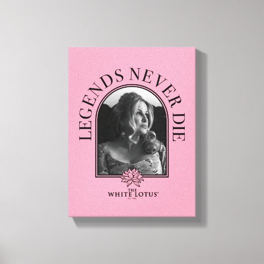 伝説は決して死なない – 白い蓮 キャンバスプリント (正面)