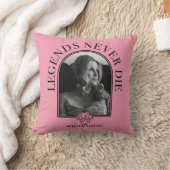 伝説は決して死なない – 白い蓮 クッション (ブランケット)