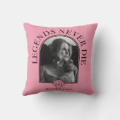 伝説は決して死なない – 白い蓮 クッション (裏面)