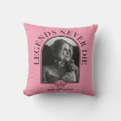 伝説は決して死なない – 白い蓮 クッション (正面)