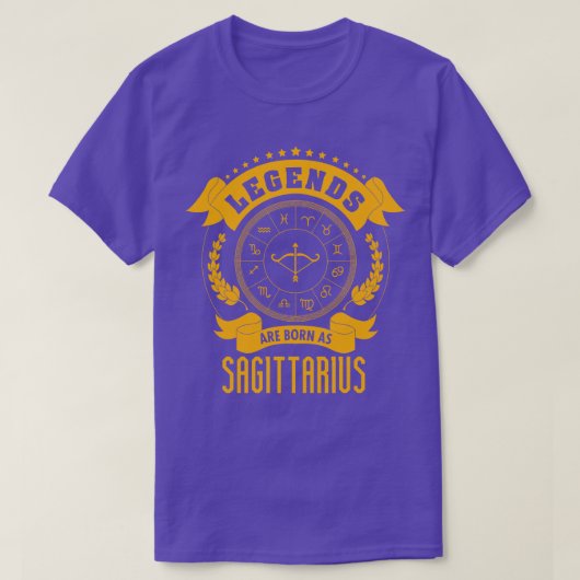 伝説は生まれ射手座 Tシャツ (デザイン正面)