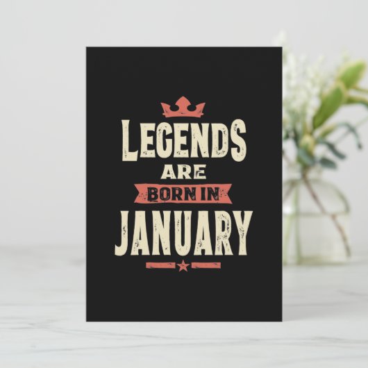 伝説は生まれ1月から1月の誕生日 招待状 (スタンド正面)