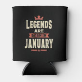 伝説は生まれ1月から1月の誕生日 缶クーラー (正面)