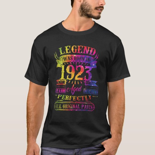 伝説は生まれ1923年99歳99誕生日 Tシャツ (正面)