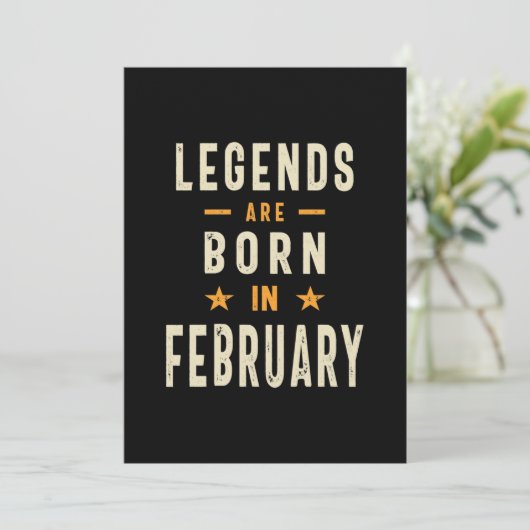 伝説は生まれ2月から2月の誕生日 サンキューカード (スタンド正面)