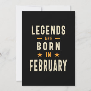 伝説は生まれ2月から2月の誕生日 サンキューカード