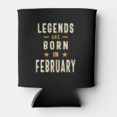 伝説は生まれ2月から2月の誕生日 缶クーラー (正面)