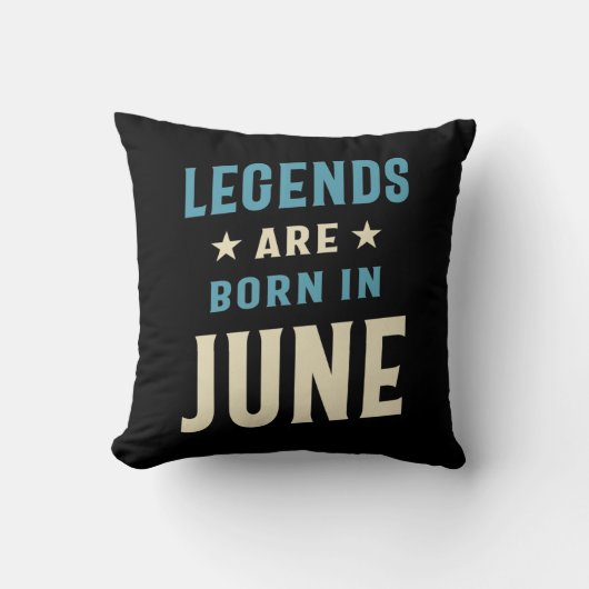 伝説は生まれ6月～6月誕生日 クッション (正面)